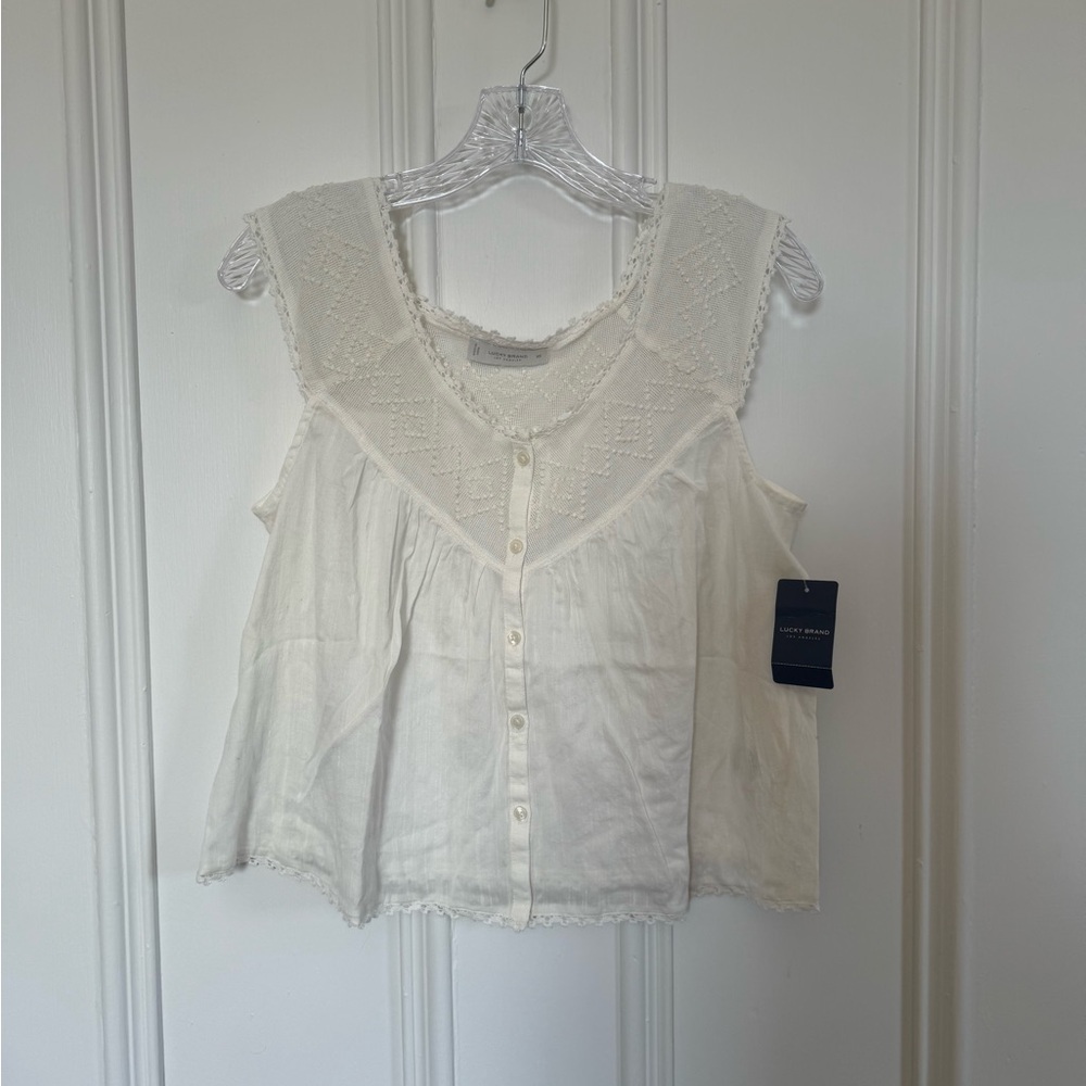 NWT Lucky Brand Ivory Blouse